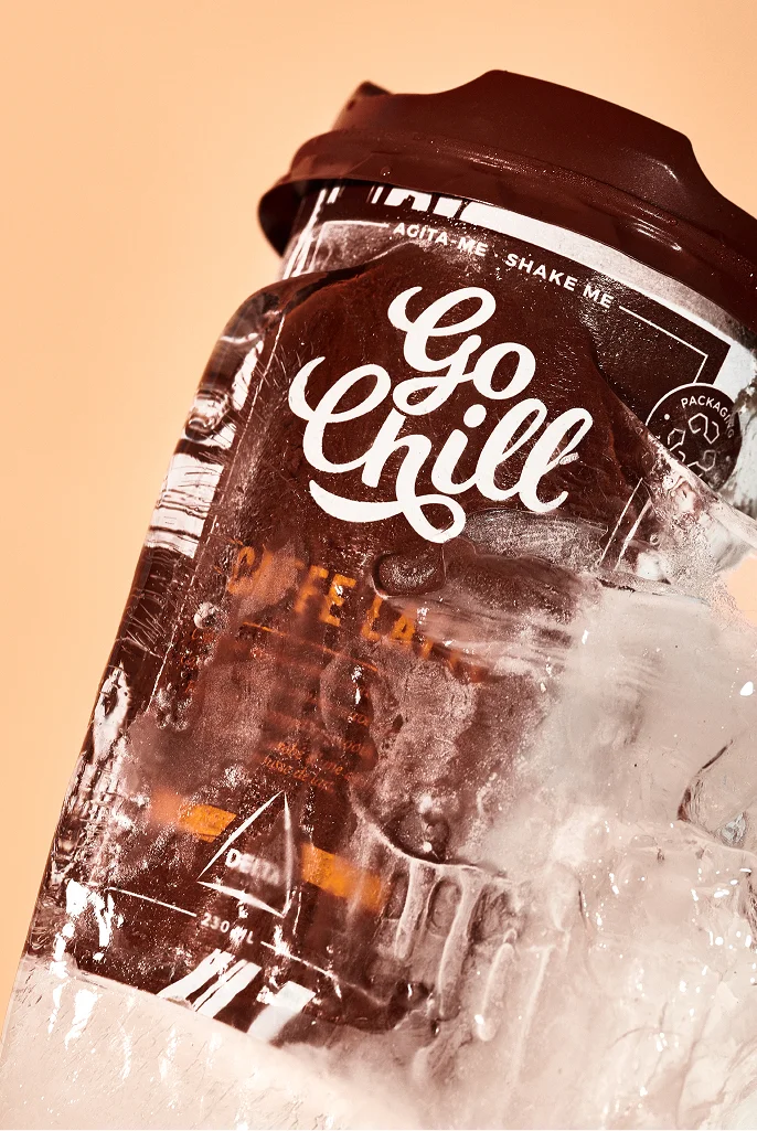 High-impact Product Photography showcasing different flavors of Go Chill drinks for digital marketing assets.