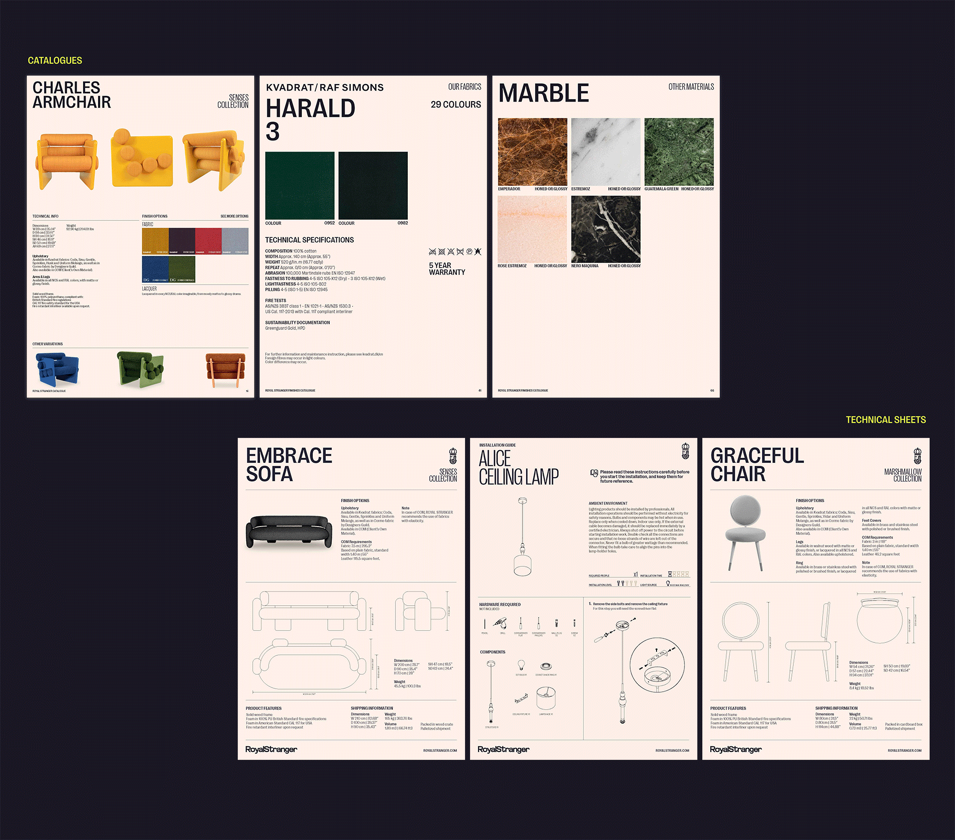 Royal Stranger typography system, Awwwards Typography Honors nominated web design by après- creative studio